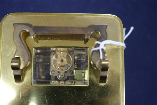 A carriage clock, 5in.